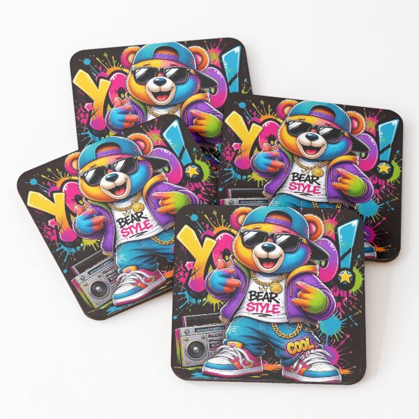 Item preview, Cool Hip Hop Teddy Bear - Urban Graffiti Boombox Street Art designed and sold by AgnesB77.