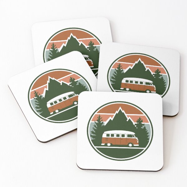 Item preview, Vintage Camping Van Badge Tee, Retro RV Gift for Road Trippers designed and sold by LatentGoods.