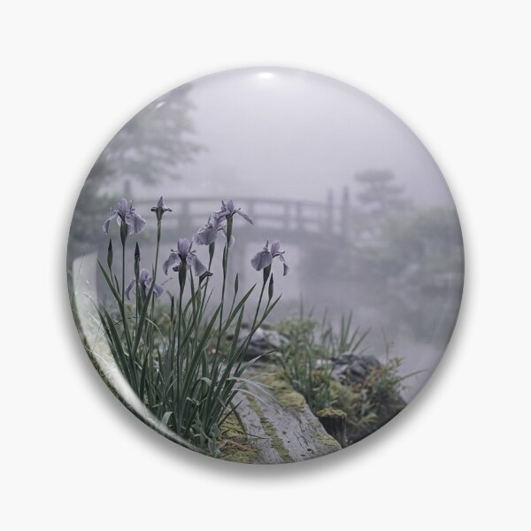 Item preview, Purple Iris in Morning Mist | Japanese Wabi-Sabi Art | Zen Botanical Minimalist Print designed and sold by KUZU-NOHA.