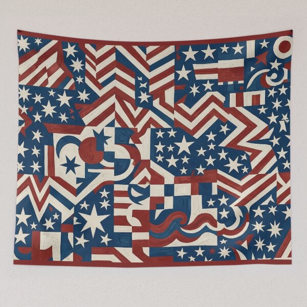 Item preview, Stars and Stripes Wall Mural designed and sold by LibertyForge-Co.