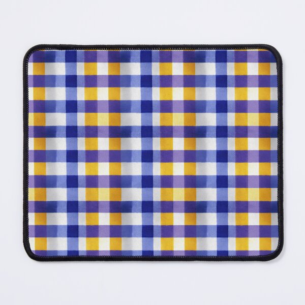 Item preview, Colorful Lavender Blue And Yellow Painted Gingham designed and sold by igraphixart.