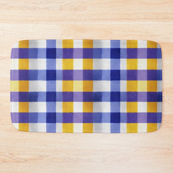 Item preview, Colorful Lavender Blue And Yellow Painted Gingham designed and sold by igraphixart.