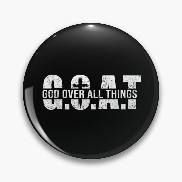 Item preview, Christian GOAT God Over All Things Distressed Cross Faith Religious Bible Slogan designed and sold by KrystinaGiGi.