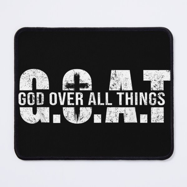 Item preview, Christian GOAT God Over All Things Distressed Cross Faith Religious Bible Slogan designed and sold by KrystinaGiGi.