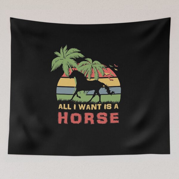 Item preview, All I Want Is A Horse Retro Sunset Equine Lover designed and sold by marke770.