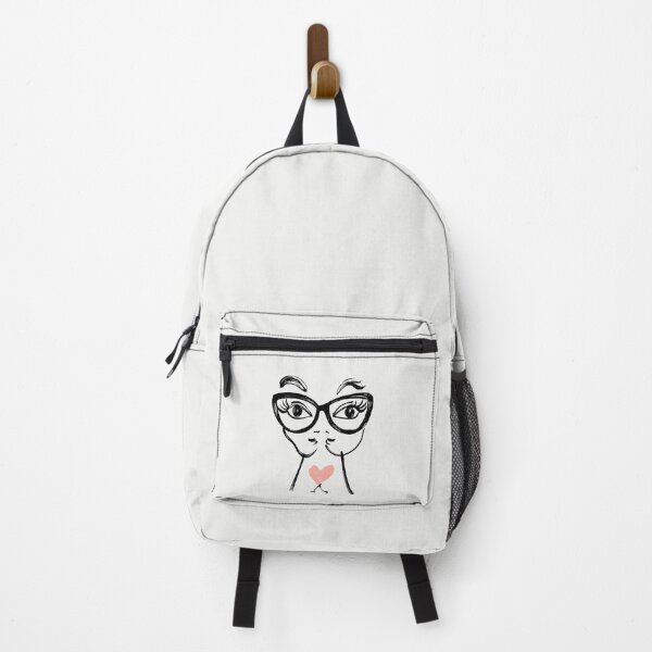Item preview, Quirky Glasses Walking Heart Gift for Her - Eccentric Minimal Woman Art designed and sold by PixelQ.