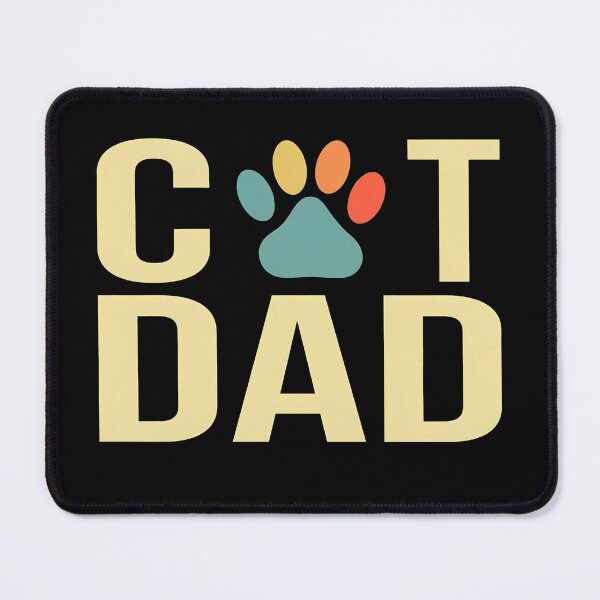 Item preview, Cat Dad Retro Paw Print Fatherhood Tee designed and sold by GiaoCalonas.