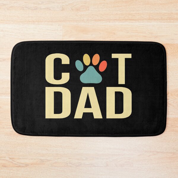 Item preview, Cat Dad Retro Paw Print Fatherhood Tee designed and sold by GiaoCalonas.
