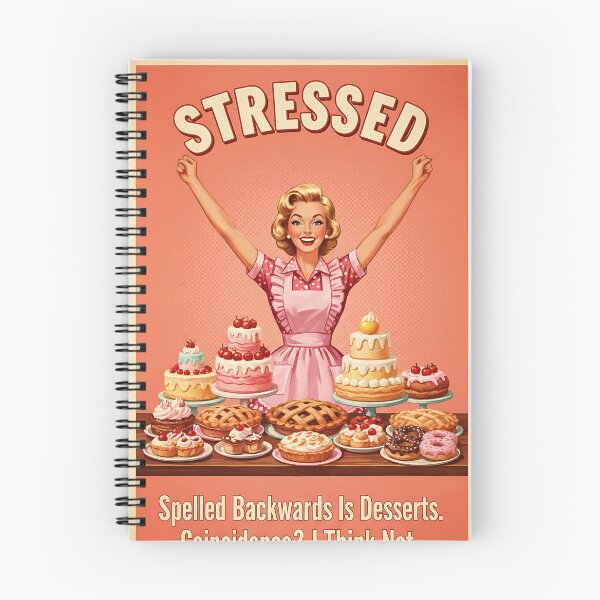 Item preview, Funny Vintage Stressed Spelled Backwards Is Desserts Retro Sarcastic Gift designed and sold by Retro-Anime9.