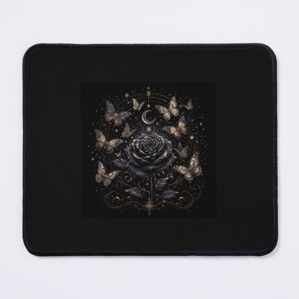 Item preview, Celestial Black Rose & Butterflies | Dark Fantasy Gothic Art designed and sold by Zareen08.