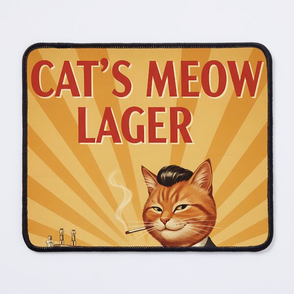 Item preview, Funny Vintage Cat's Meow Lager Retro Sarcastic Cat Humor Gift designed and sold by Retro-Anime9.