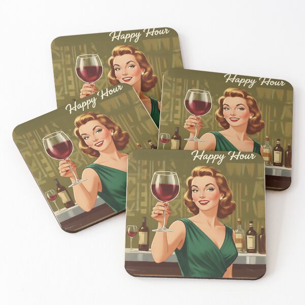 Item preview, Funny Vintage Wine Not Happy Hour Retro Sarcastic Gift For Her designed and sold by Retro-Anime9.