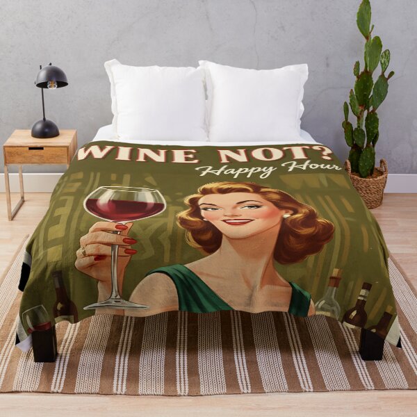 Item preview, Funny Vintage Wine Not Happy Hour Retro Sarcastic Gift For Her designed and sold by Retro-Anime9.
