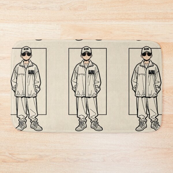 Item preview, Fashion - Man in Teal Windbreaker Sunglasses Streetwear Anime designed and sold by AnimeShin.