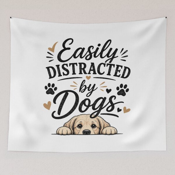 Item preview, Easily distracted by dogs designed and sold by Side Quest Co..