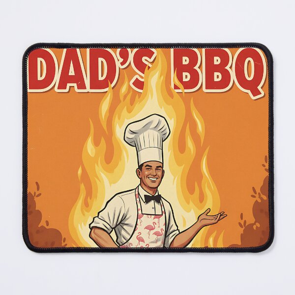 Item preview, Funny Vintage Dad's BBQ Enter At Your Own Risk Retro Sarcastic Dad Gift designed and sold by Retro-Anime9.