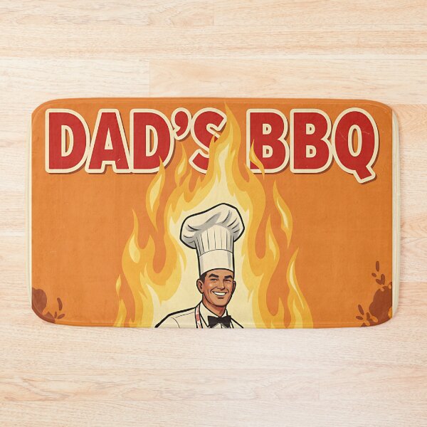 Item preview, Funny Vintage Dad's BBQ Enter At Your Own Risk Retro Sarcastic Dad Gift designed and sold by Retro-Anime9.