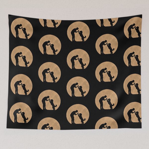 Item preview, Funny Aussiedoodle Fathers Day Full Moon Mom Dad Kids designed and sold by FurryHavenPH.
