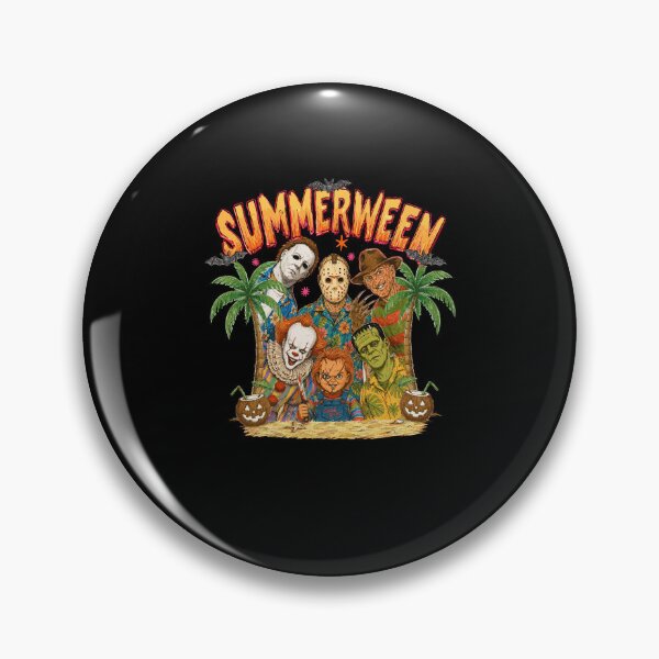 Item preview, Summerween Horror Characters Movie Tropical Beach Halloween designed and sold by phoebelevine.