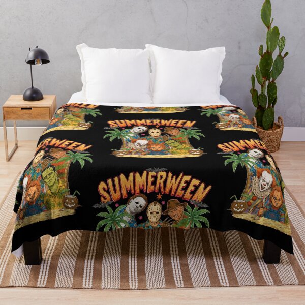 Item preview, Summerween Horror Characters Movie Tropical Beach Halloween designed and sold by phoebelevine.