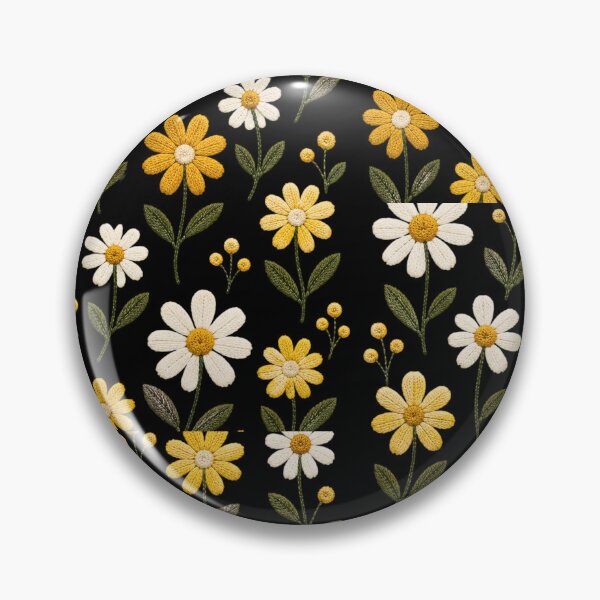 Item preview, Folk Art Daisy Embroidery designed and sold by ColorSplash123.