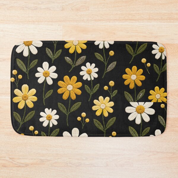 Item preview, Folk Art Daisy Embroidery designed and sold by ColorSplash123.