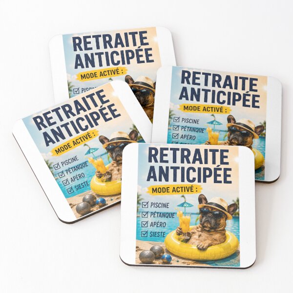 Item preview, Early Retirement – Mode Activated | Swimming Pool, Petanque, Drinks & Nap designed and sold by Zopadesign.
