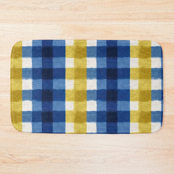 Item preview, Nautical Yellow And Blue Painted Check Pattern designed and sold by igraphixart.