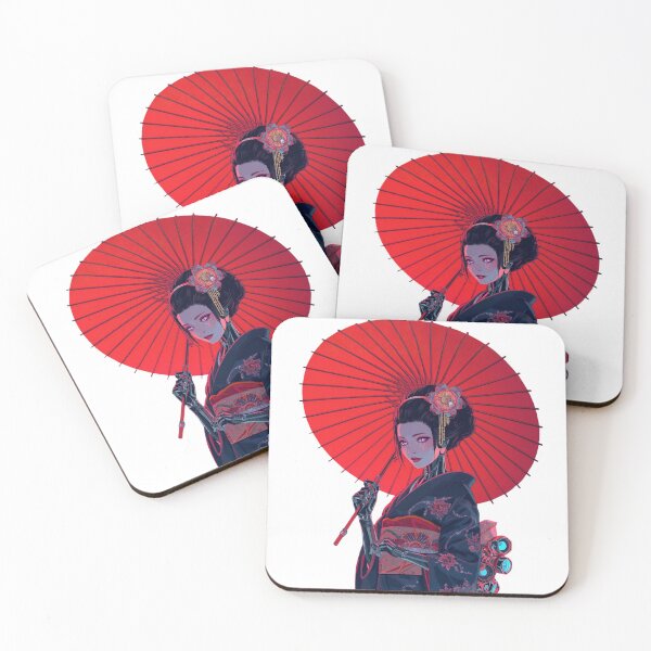 Item preview, Red Umbrella Cyber Geisha — Android Beauty designed and sold by kummo-0319.