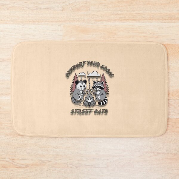 Item preview, Support Your Local Street Cats Funny Opossum and Raccoon designed and sold by creativerooney.