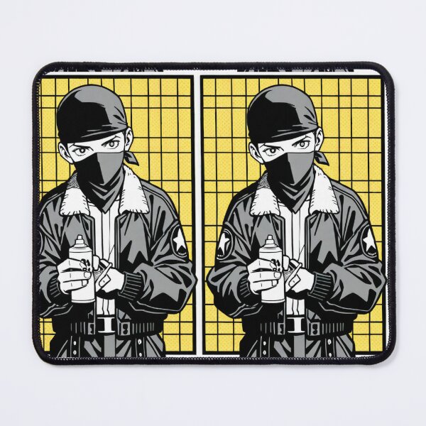 Item preview, Fashion - Man in White Bomber Jacket Spray Can Streetwear Anime designed and sold by AnimeShin.