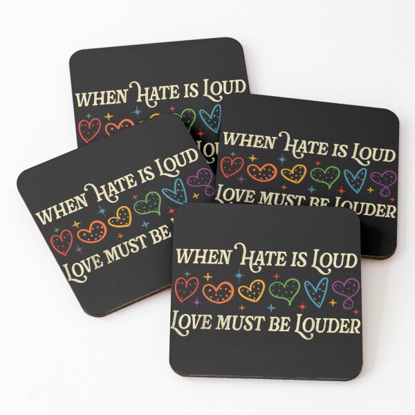 Item preview, When Hate Is Loud Love Must Be Louder Kindness Cute Colorful Hearts designed and sold by Daisy Grimes.