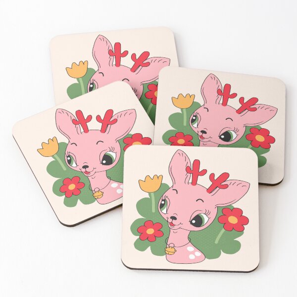 Item preview, Dottie the Deer in Flower Field designed and sold by yellowflowerhut.