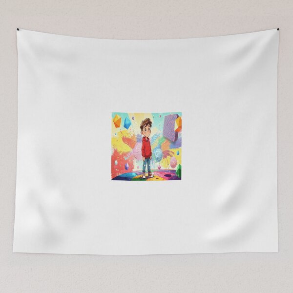 Item preview, Colorful Dream World – Cute Cartoon Boy Art designed and sold by Your143artist.
