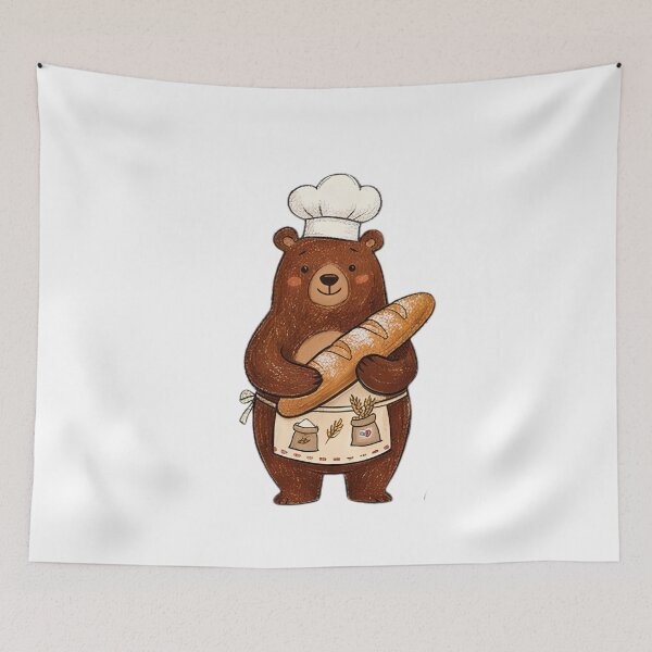 Item preview, Cute Bear Baker and Tiny Pastry Chef designed and sold by TaiwanMemory.