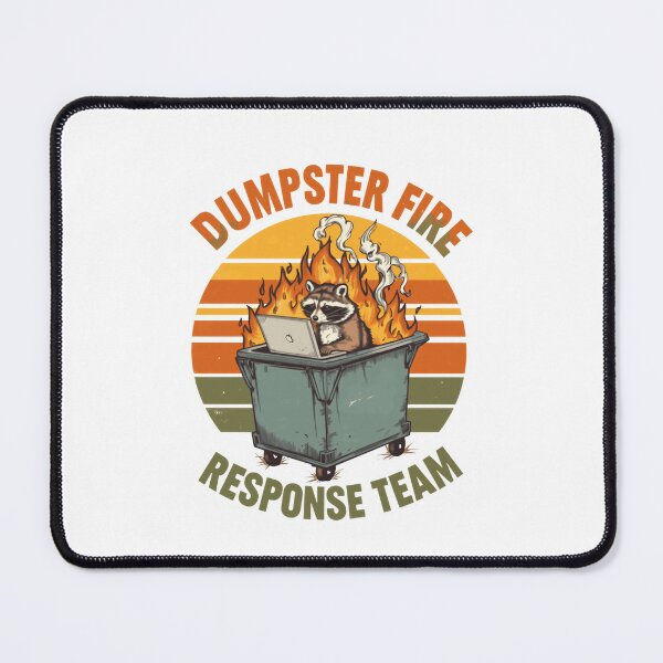 Item preview, Dumpster Fire Response Team Funny Work Chaos Raccoon Meme designed and sold by RetroMini2026.