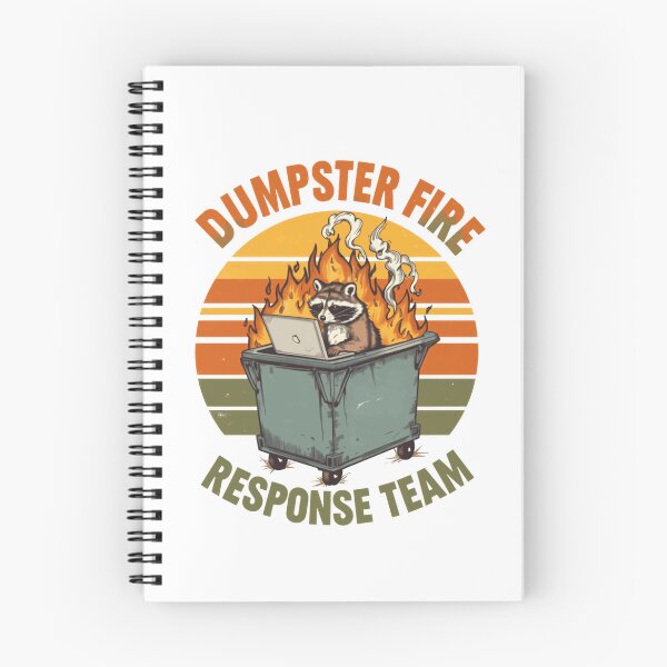 Item preview, Dumpster Fire Response Team Funny Work Chaos Raccoon Meme designed and sold by RetroMini2026.