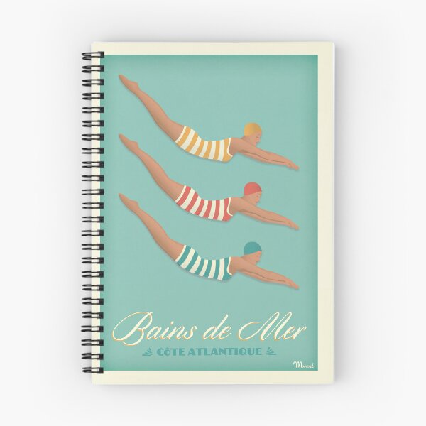 Item preview, Bains de Mer Vintage Swimmers Diving Beach Holiday Travel Poster : Art Deco designed and sold by artofuniverse.