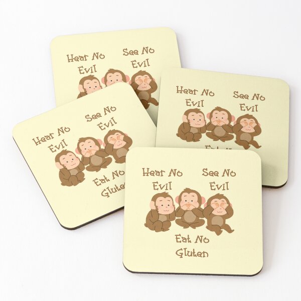 Item preview, Hear No Evil See No Evil Eat No Gluten Design designed and sold by Vileprint.