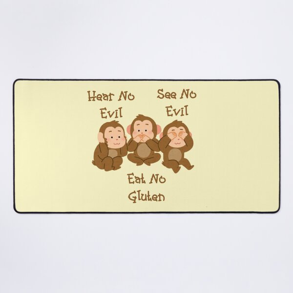 Item preview, Hear No Evil See No Evil Eat No Gluten Design designed and sold by Vileprint.