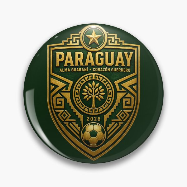 Artikelvorschau, Paraguayisches Fußballwappen, Guaraní-Geist-Fußballemblem  entworfen und verkauft von Jandedan.