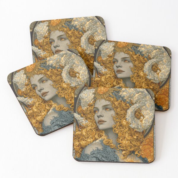 Item preview, Golden Sun Goddess Portrait designed and sold by MythicMood.
