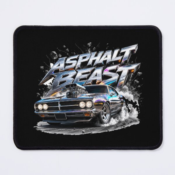 Item preview, Asphalt Beast Classic Muscle Car Cyberpunk Racing designed and sold by THAMIM REALITY 2.0.