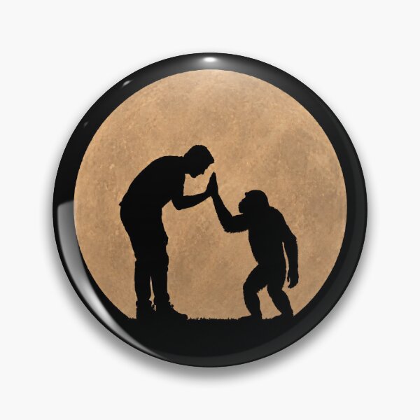 Item preview, Funny Chimpanzee Fathers Day Full Moon Mom Dad Kids designed and sold by FurryHavenPH.