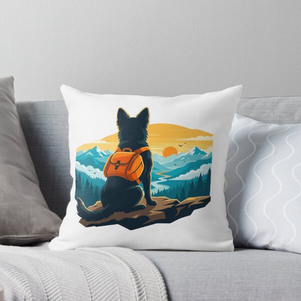 Item preview, Adventure Buddy Dog Hiking Mountain designed and sold by TavellynArt.