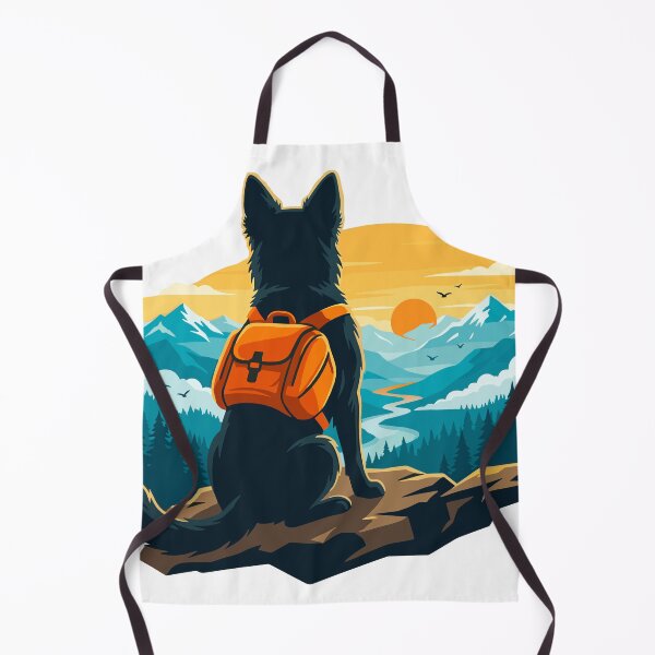 Item preview, Adventure Buddy Dog Hiking Mountain designed and sold by TavellynArt.