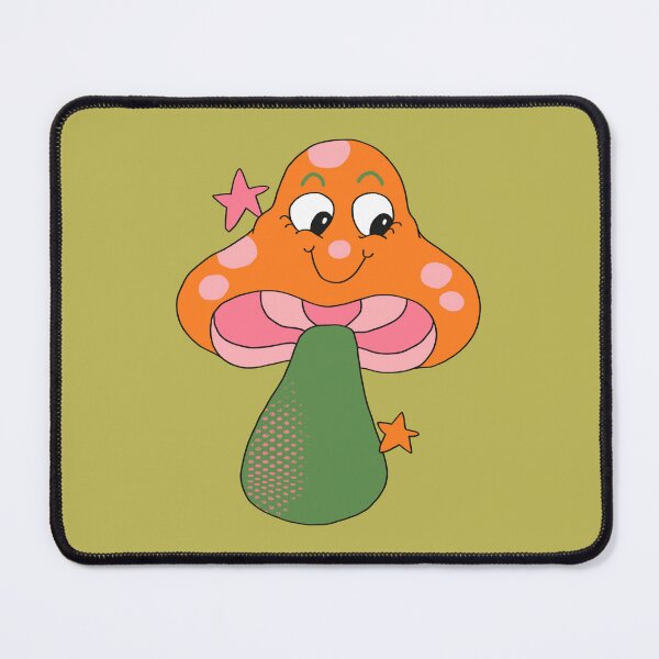 Item preview, Happy Face Retro Mushroom (Orange) designed and sold by yellowflowerhut.