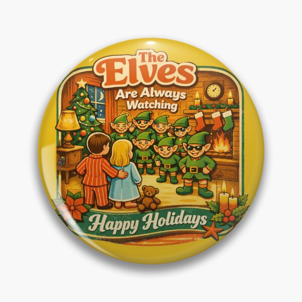 Item preview, The Elves Are Always Watching Funny Christmas Retro designed and sold by Log77.