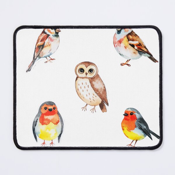 Item preview, Watercolor Bird Sticker Set | Robin Owl Sparrow | Filora Atelier Art designed and sold by Filora Atelier | Bird Art.