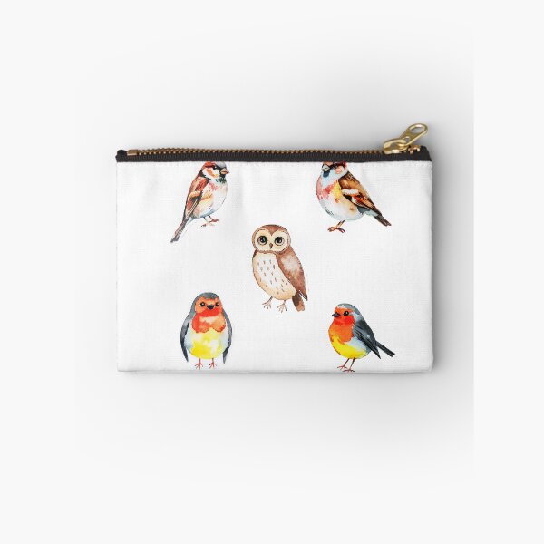 Item preview, Watercolor Bird Sticker Set | Robin Owl Sparrow | Filora Atelier Art designed and sold by Filora Atelier | Bird Art.